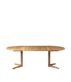 Nissen & Gehl C69E Ry - Spisebord m/2 tillægsplader - Eg