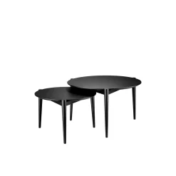 Stine Lundgaard Weigelt D102 Søs - Sofabord - Eg - Jet Black - Ø70 Clearance
