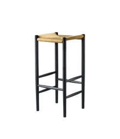 Jørgen Bækmark J164B - Barstol firkantet - Eg - Jet Black Outlet