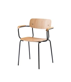 Jakob Thau J183 - Holmen - Stabelstol m. armlæn - Stål - Eg Outlet