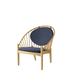 Poul M. Volther J166 Jørna - Stol - Eg - Dark Blue Best