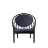 Poul M. Volther J166 Jørna - Stol - Jet Black - Dark Blue Outlet