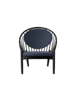 Poul M. Volther J166 Jørna - Stol - Jet Black - Dark Blue Outlet