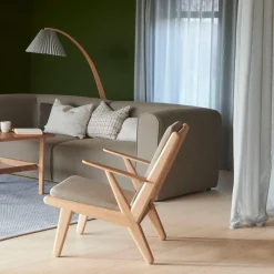 Poul M. Volther J53 - Lænestol - Eg - Taupe Sale