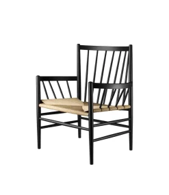 Jørgen Bækmark J82 - Loungestol - Bøg - Jet Black Hot