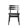 Poul M. Volther J48 - Stol - Eg - Jet Black - Sort læder