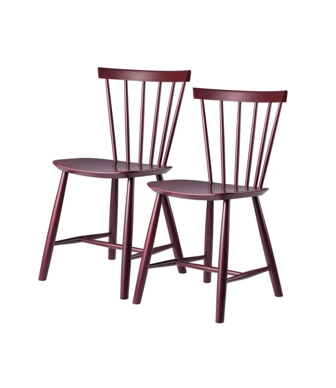 Poul M. Volther J46 - Stol - 2 stk - Bøg - Black Red Online