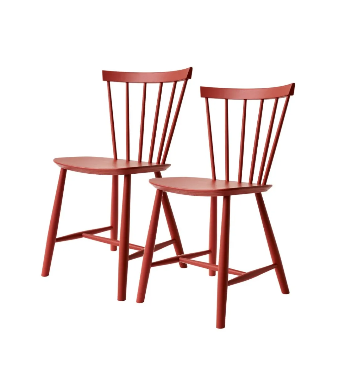 Poul M. Volther J46 - Stol - 2 stk - Bøg - Coral Red Outlet