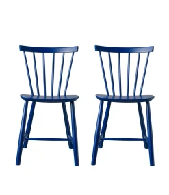 Poul M. Volther J46 - Stol - 2 stk - Bøg - Dark Blue Best