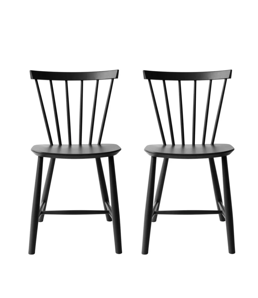 Poul M. Volther J46 - Stol - 2 stk - Bøg - Jet Black Outlet