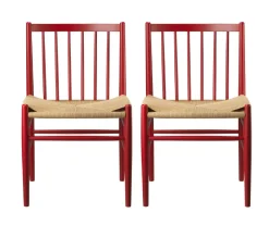 Jørgen Bækmark J80 - Stol - 2 stk - Bøg - Ruby Red Outlet
