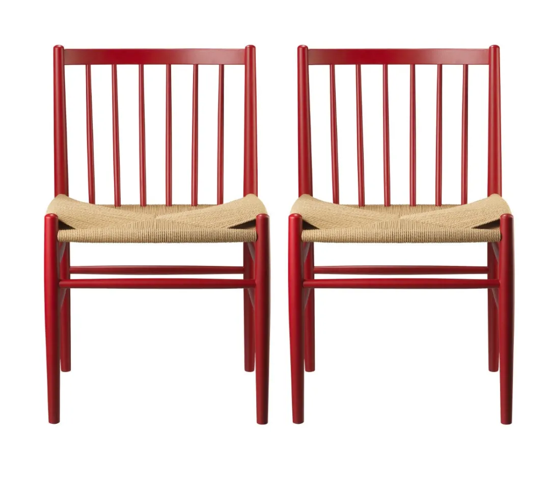 Jørgen Bækmark J80 - Stol - 2 stk - Bøg - Ruby Red Outlet