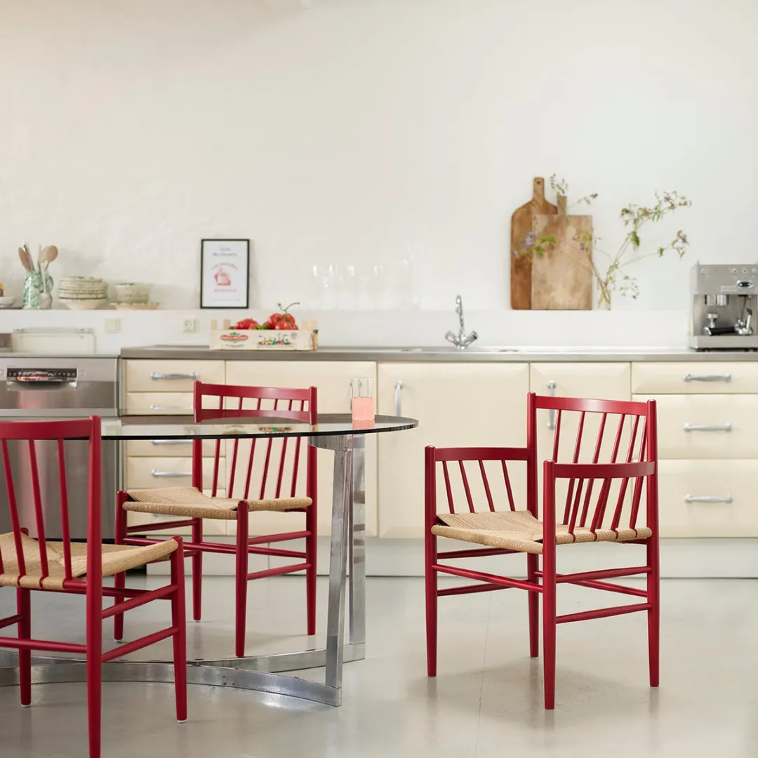 Jørgen Bækmark J80 - Stol - 2 stk - Bøg - Ruby Red Outlet