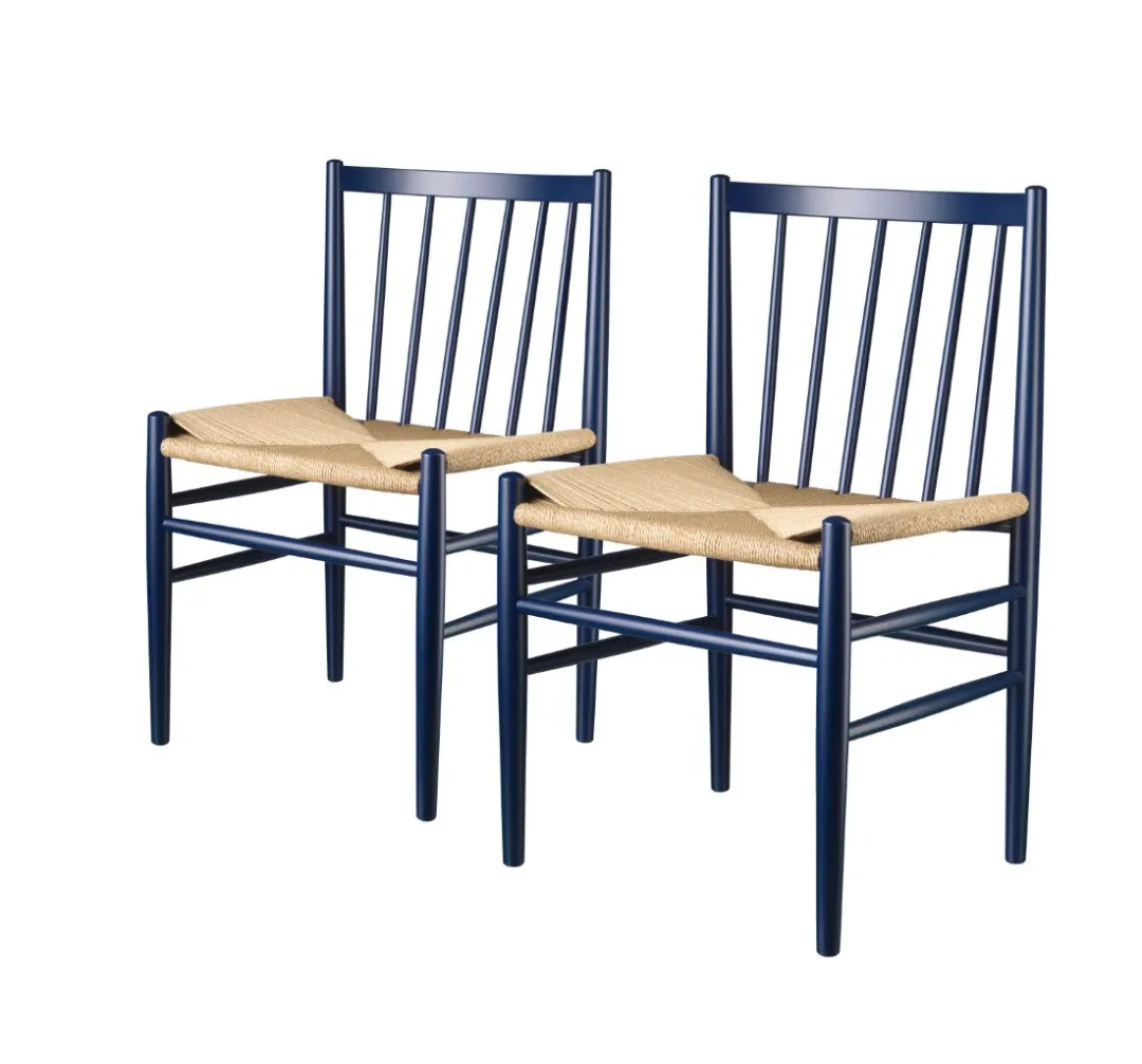 Jørgen Bækmark J80 - Stol - 2 stk - Bøg - Steel Blue Hot