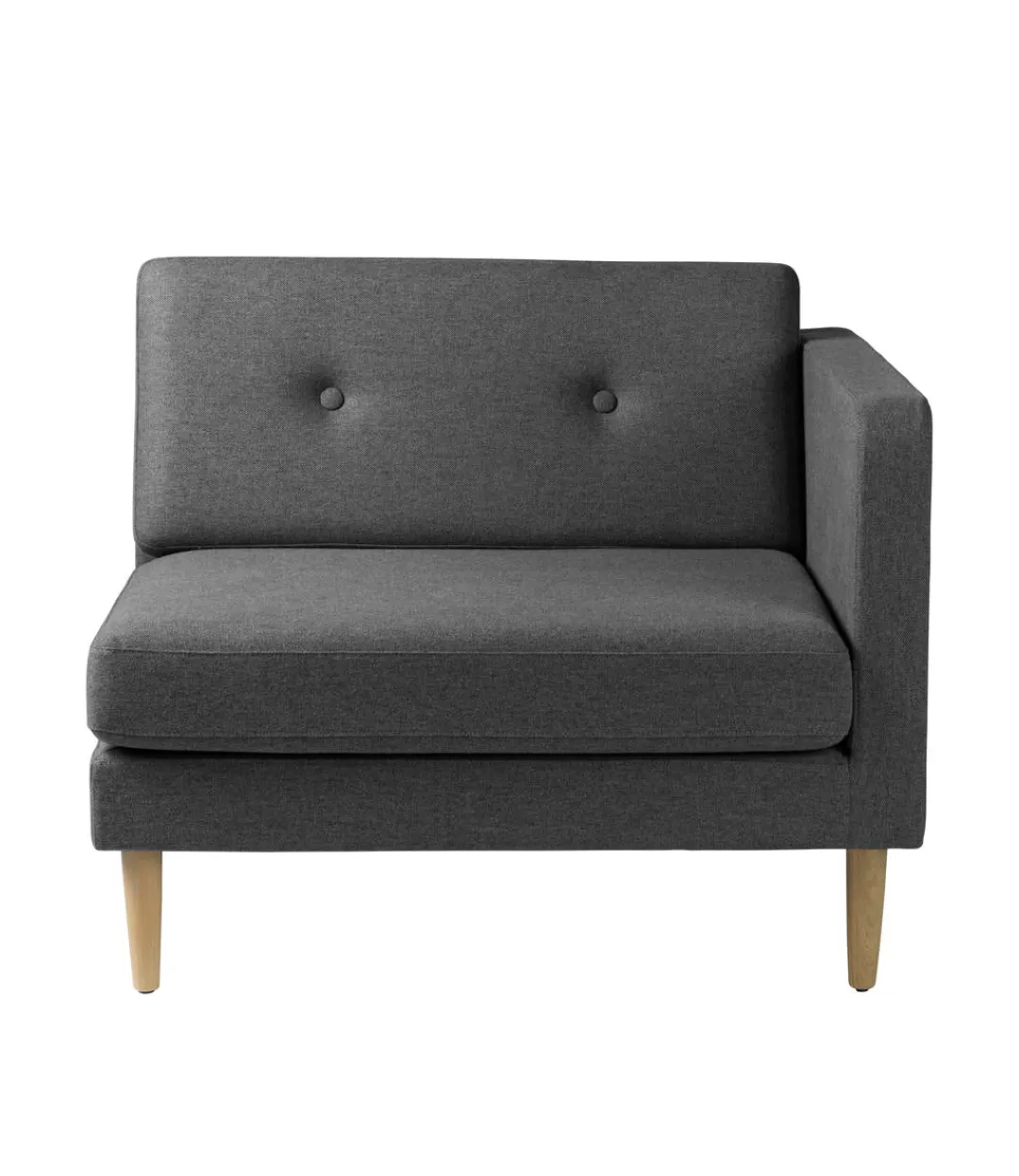 Unit10 L42 Firhøj - Højre modul 90 - Eg - Dark Grey Hot