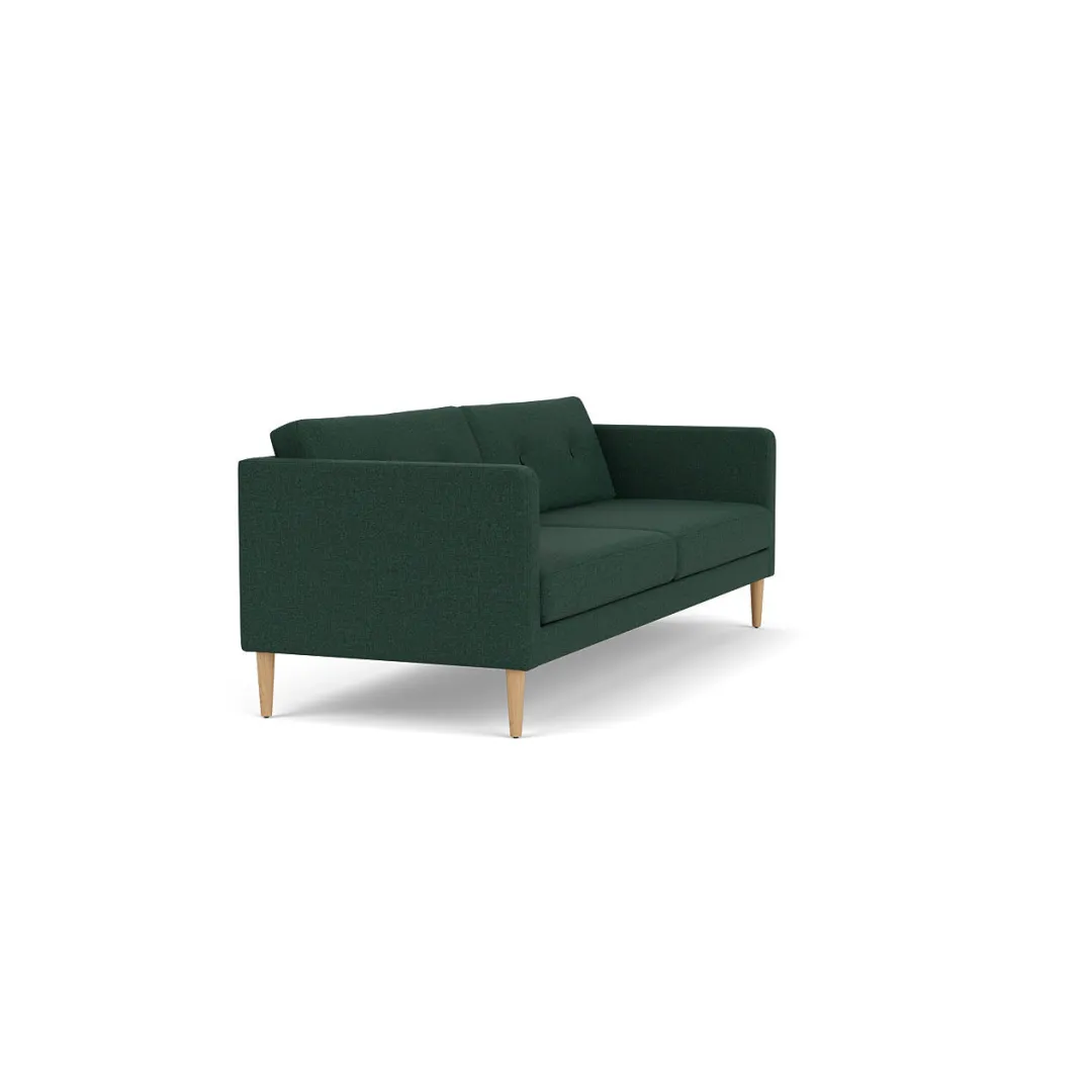Unit10 L42 Firhøj - 3 pers. sofa - Eg - Green (32) Outlet