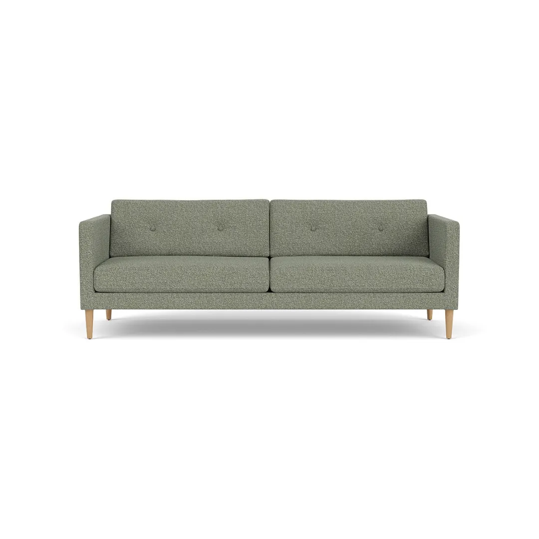 Unit10 L42 Firhøj - 3 pers. sofa - Eg - Green-Melange(56) Hot