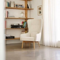 Foersom & Hiort-Lorenzen L35 Gesja - Øreklapstol - Eg - Beige Hot