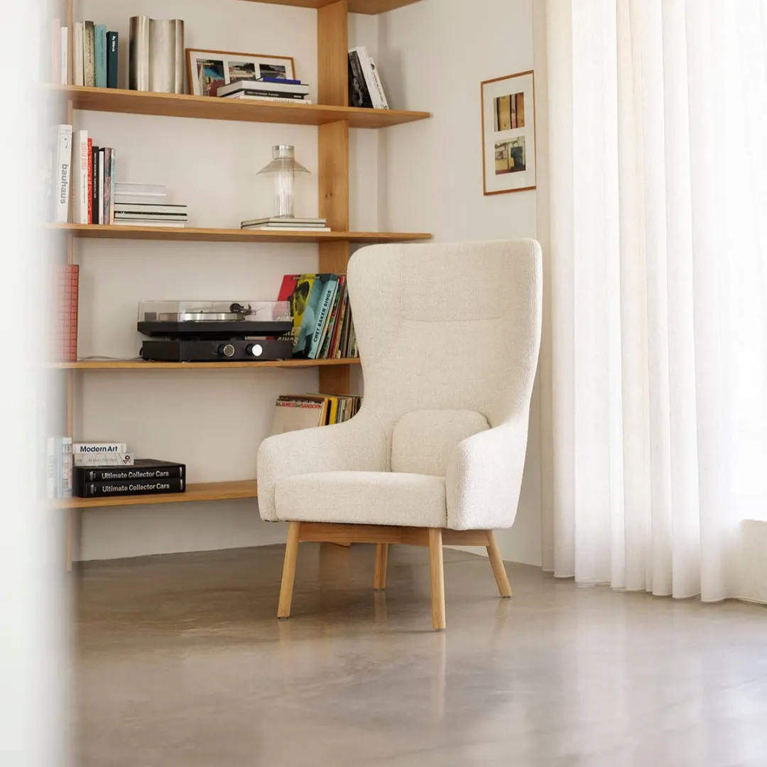 Foersom & Hiort-Lorenzen L35 Gesja - Øreklapstol - Eg - Beige Hot