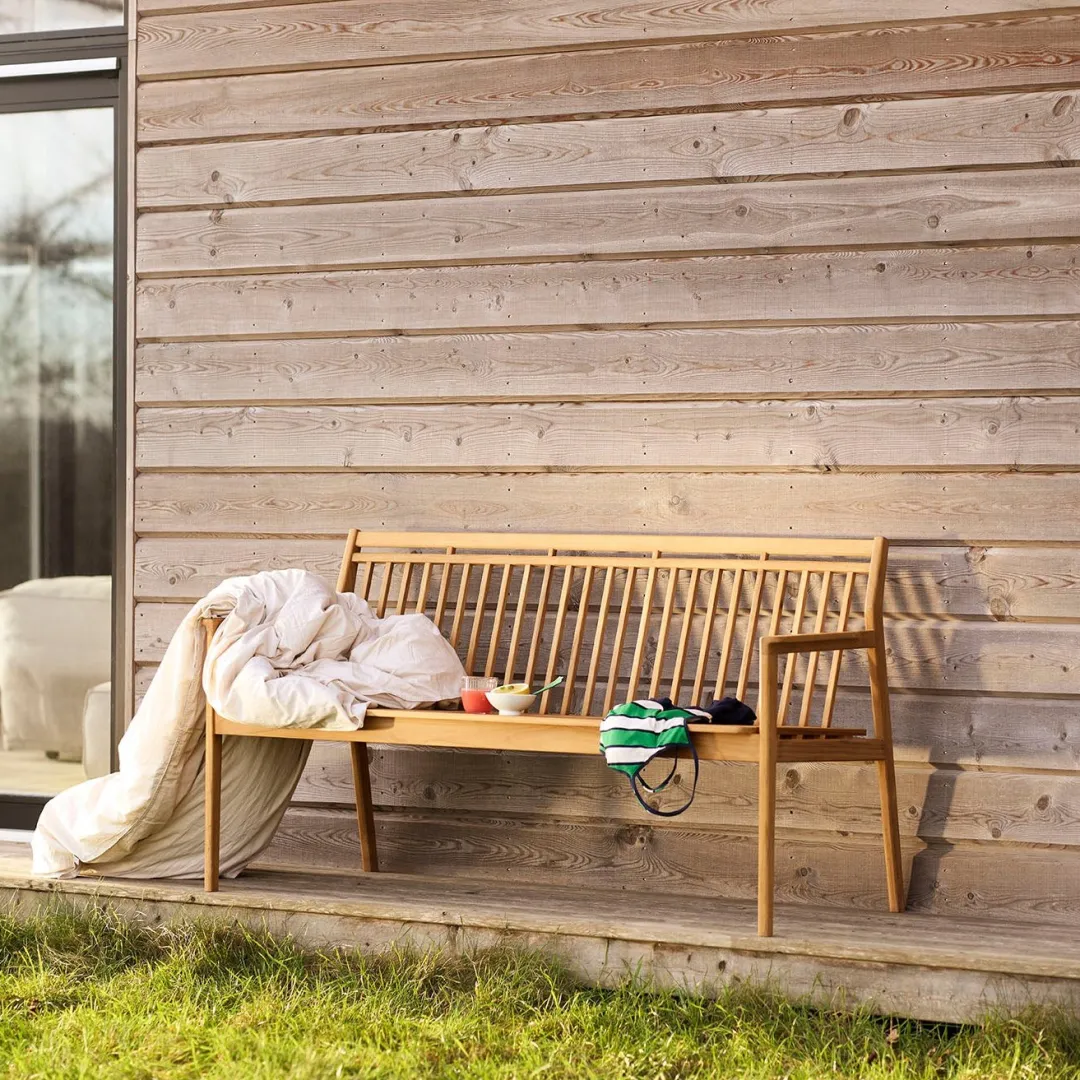 Thomas E. Alken M11 Sammen - 3 pers. havebænk med ryglæn - Teak Outlet