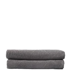 Gitte Lægård R33 Kirkeby - Badehåndklæde - Granite Gray - 2 stk Discount