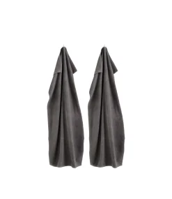 Gitte Lægård R33 Kirkeby - Badehåndklæde - Granite Gray - 2 stk Discount