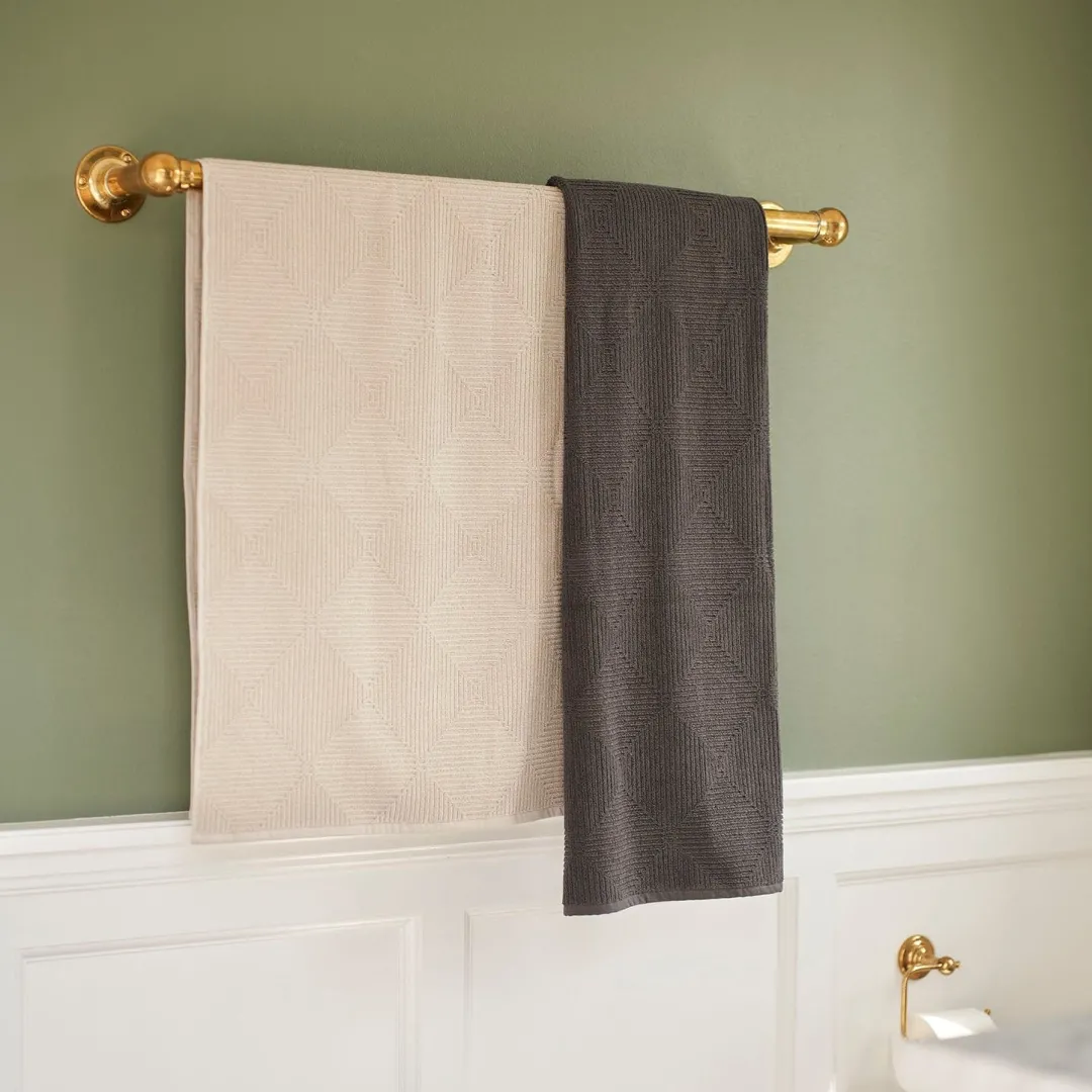Gitte Lægård R33 Kirkeby - Badehåndklæde - Granite Gray - 2 stk Discount