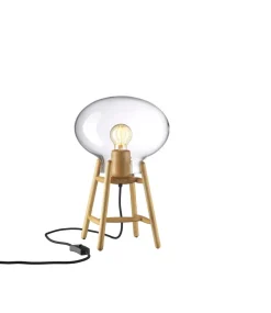 Philip Bro & Dögg Gudmundsdottir U4 Hiti - Bordlampe - Eg - Klart glas Outlet