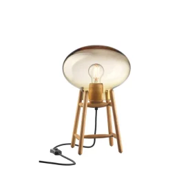 Philip Bro & Dögg Gudmundsdottir U4 Hiti - Bordlampe - Eg - Ravfarvet glas Hot